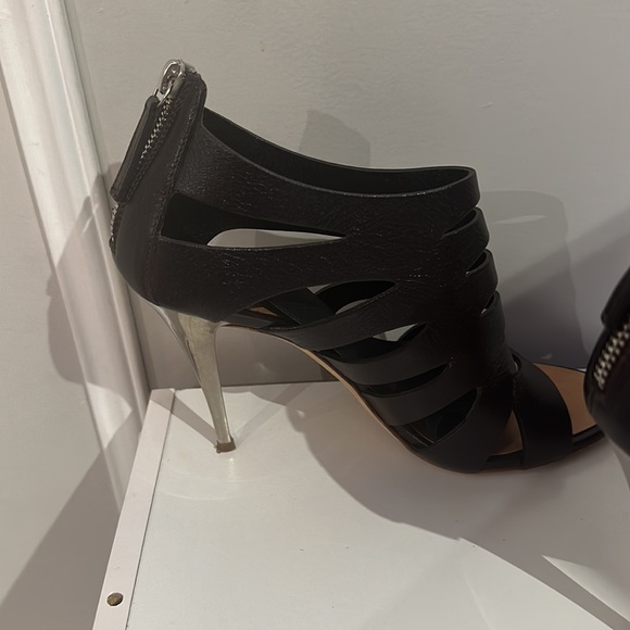 Giuseppe Zanotti dark brown leather cage booties Sz 38 - Picture 7 of 8